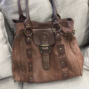 Betsey Johnson brown leather bag/tote